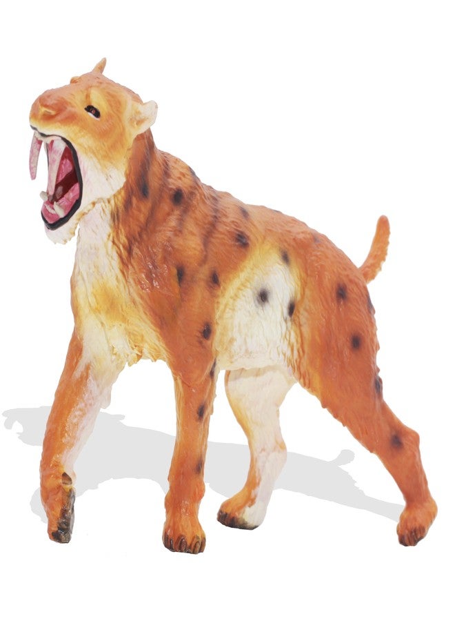 Higherbros Smilodon Deinotherium Figurine - 7.5 Inch Prehistoric Animal Toy, Durable PVC Model with Realistic Details for Kids and Collectors - Image 1